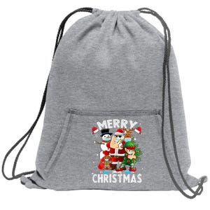 Festive Santa Claus Holiday Cheer Sweatshirt Cinch Pack Bag