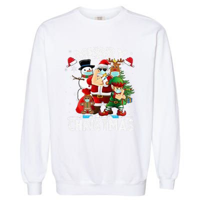 Festive Santa Claus Holiday Cheer Garment-Dyed Sweatshirt