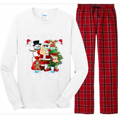 Festive Santa Claus Holiday Cheer Long Sleeve Pajama Set