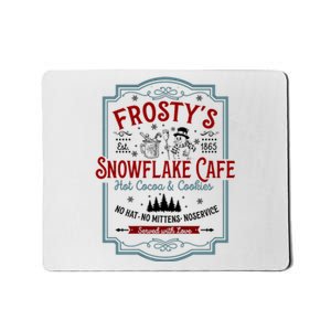 FrostyS Snowflake Cafe With Hot Cocoa And Cookies Christmas Mousepad