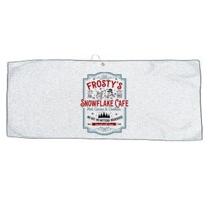 FrostyS Snowflake Cafe With Hot Cocoa And Cookies Christmas Large Microfiber Waffle Golf Towel