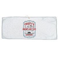 FrostyS Snowflake Cafe With Hot Cocoa And Cookies Christmas Large Microfiber Waffle Golf Towel