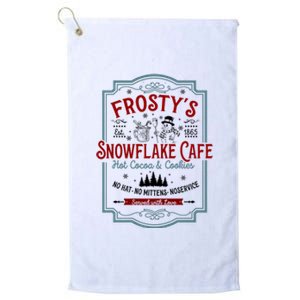 FrostyS Snowflake Cafe With Hot Cocoa And Cookies Christmas Platinum Collection Golf Towel