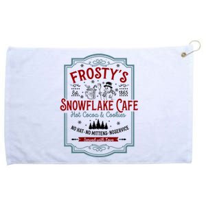 FrostyS Snowflake Cafe With Hot Cocoa And Cookies Christmas Grommeted Golf Towel