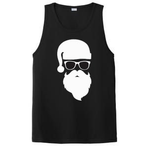 Funny Santa Claus Face Sunglasses with Hat Beard Christmas  PosiCharge Competitor Tank