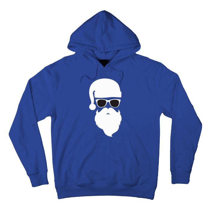 Funny Santa Claus Face Sunglasses with Hat Beard Christmas  Hoodie