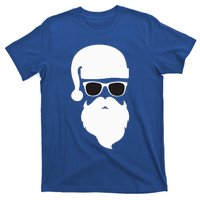 Funny Santa Claus Face Sunglasses with Hat Beard Christmas  T-Shirt