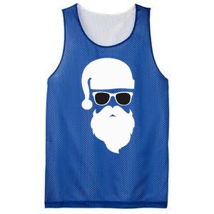 Funny Santa Claus Face Sunglasses with Hat Beard Christmas  Mesh Reversible Basketball Jersey Tank