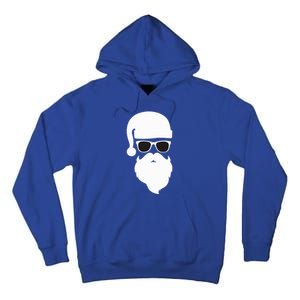 Funny Santa Claus Face Sunglasses with Hat Beard Christmas  Tall Hoodie