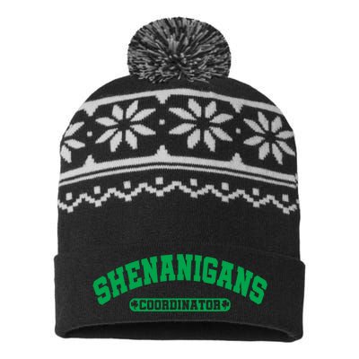 Funny Shenanigans Coordinator For St Patricks Day USA-Made Snowflake Beanie