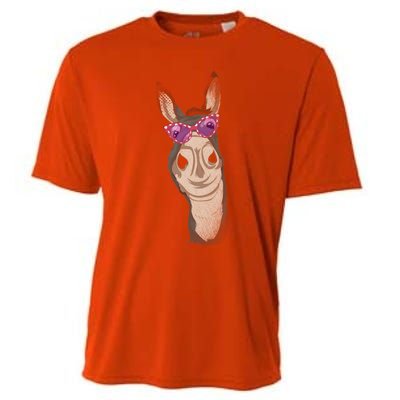 Funny Sunglasses Cool Farm Animal Farmer Donkey Cool Gift Cooling Performance Crew T-Shirt