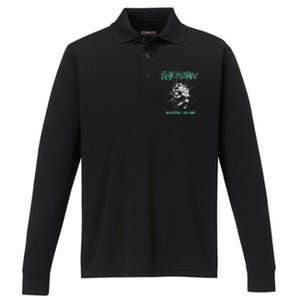 Fantasyinitiative Skull Cage Waiting To Die Performance Long Sleeve Polo