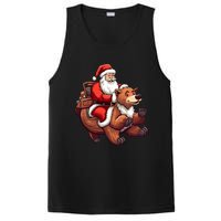 Funny Santa Claus Riding Bear Christmas Holiday Animals PosiCharge Competitor Tank