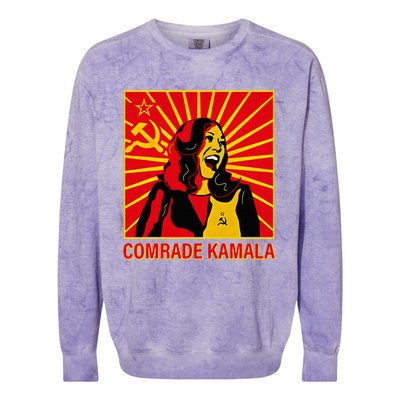 Fun Socialist Comrade Kamala Commie La Harris 2024 Kammunism Colorblast Crewneck Sweatshirt