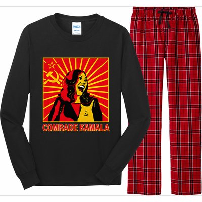 Fun Socialist Comrade Kamala Commie La Harris 2024 Kammunism Long Sleeve Pajama Set