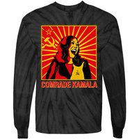 Fun Socialist Comrade Kamala Commie La Harris 2024 Kammunism Tie-Dye Long Sleeve Shirt