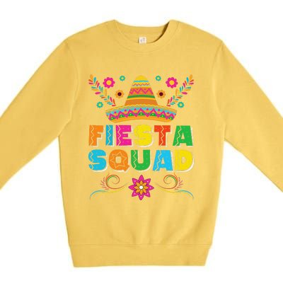 Fiesta Squad Cinco De Mayo Family Matching Mexican Sombrero Premium Crewneck Sweatshirt