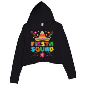 Fiesta Squad Cinco De Mayo Family Matching Mexican Sombrero Crop Fleece Hoodie