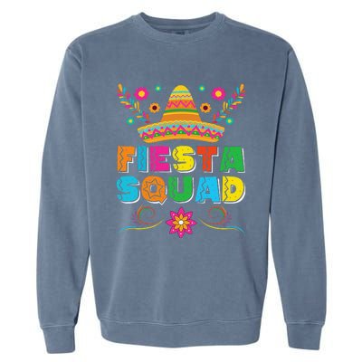 Fiesta Squad Cinco De Mayo Family Matching Mexican Sombrero Garment-Dyed Sweatshirt