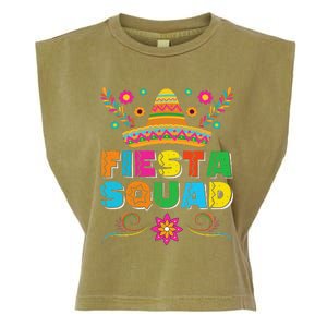 Fiesta Squad Cinco De Mayo Family Matching Mexican Sombrero Garment-Dyed Women's Muscle Tee