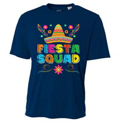 Fiesta Squad Cinco De Mayo Family Matching Mexican Sombrero Cooling Performance Crew T-Shirt