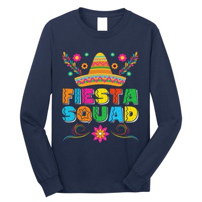 Fiesta Squad Cinco De Mayo Family Matching Mexican Sombrero Long Sleeve Shirt