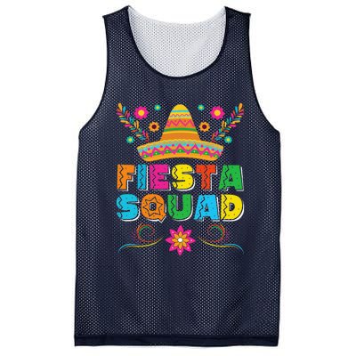 Fiesta Squad Cinco De Mayo Family Matching Mexican Sombrero Mesh Reversible Basketball Jersey Tank