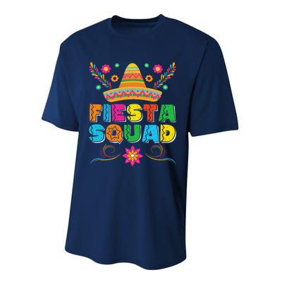 Fiesta Squad Cinco De Mayo Family Matching Mexican Sombrero Performance Sprint T-Shirt