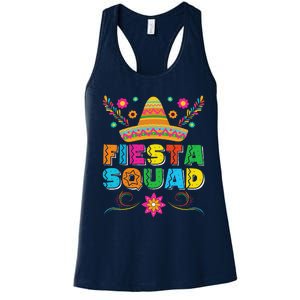 Fiesta Squad Cinco De Mayo Family Matching Mexican Sombrero Women's Racerback Tank