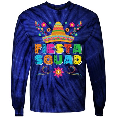 Fiesta Squad Cinco De Mayo Family Matching Mexican Sombrero Tie-Dye Long Sleeve Shirt