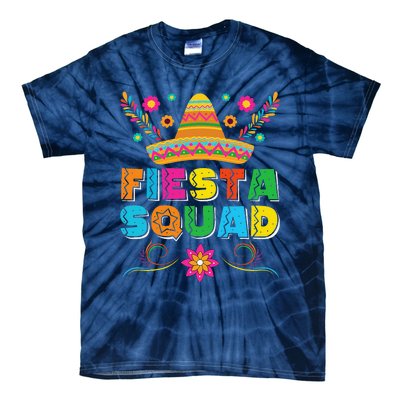 Fiesta Squad Cinco De Mayo Family Matching Mexican Sombrero Tie-Dye T-Shirt