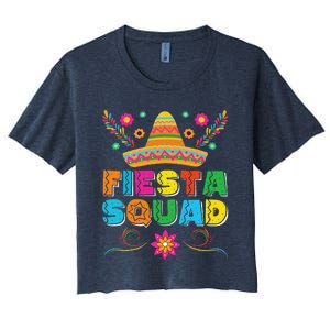 Fiesta Squad Cinco De Mayo Family Matching Mexican Sombrero Women's Crop Top Tee