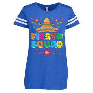 Fiesta Squad Cinco De Mayo Family Matching Mexican Sombrero Enza Ladies Jersey Football T-Shirt