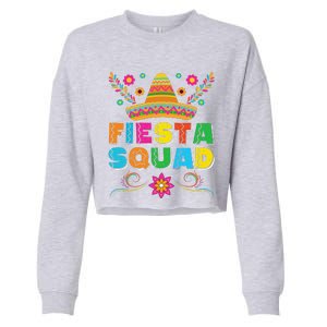 Fiesta Squad Cinco De Mayo Family Matching Mexican Sombrero Cropped Pullover Crew