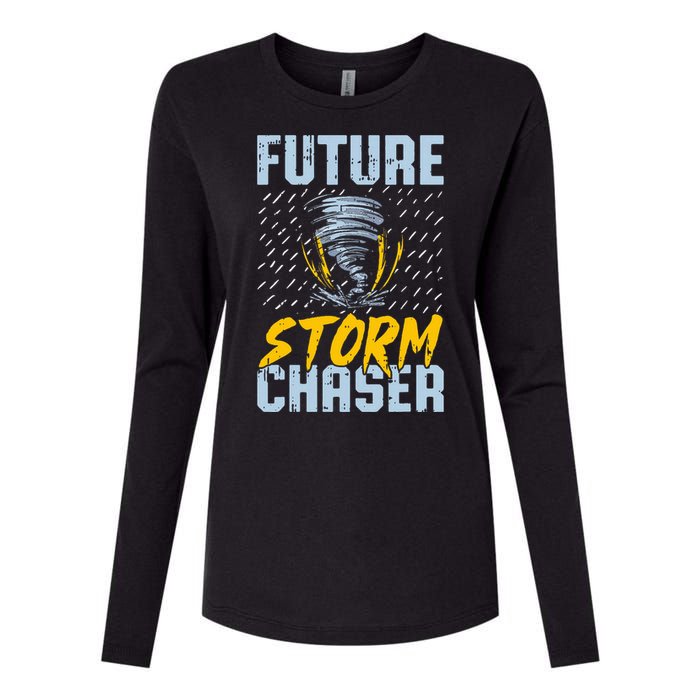 Future Storm Chaser Funny Meteorologist Storm Hunter Womens Cotton Relaxed Long Sleeve T-Shirt