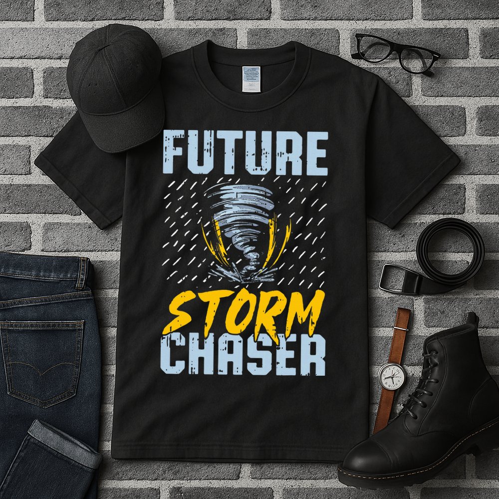 Future Storm Chaser Funny Meteorologist Storm Hunter Tall T-Shirt