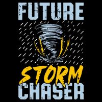 Future Storm Chaser Funny Meteorologist Storm Hunter Impact Tech Backpack