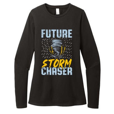 Future Storm Chaser Funny Meteorologist Storm Hunter Womens CVC Long Sleeve Shirt