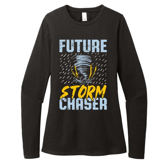 Future Storm Chaser Funny Meteorologist Storm Hunter Womens CVC Long Sleeve Shirt