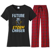 Future Storm Chaser Funny Meteorologist Storm Hunter Women's Flannel Pajama Set