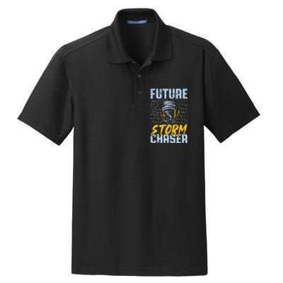 Future Storm Chaser Funny Meteorologist Storm Hunter Dry Zone Grid Polo