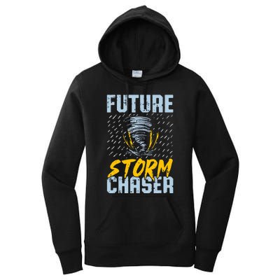 Future Storm Chaser Funny Meteorologist Storm Hunter Women's Pullover Hoodie