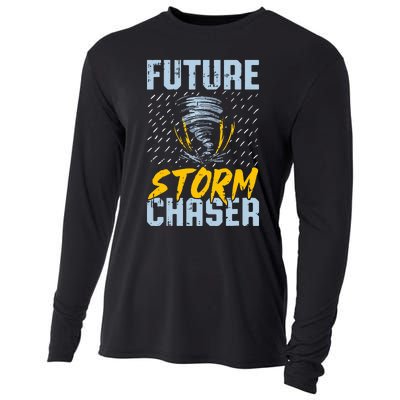 Future Storm Chaser Funny Meteorologist Storm Hunter Cooling Performance Long Sleeve Crew