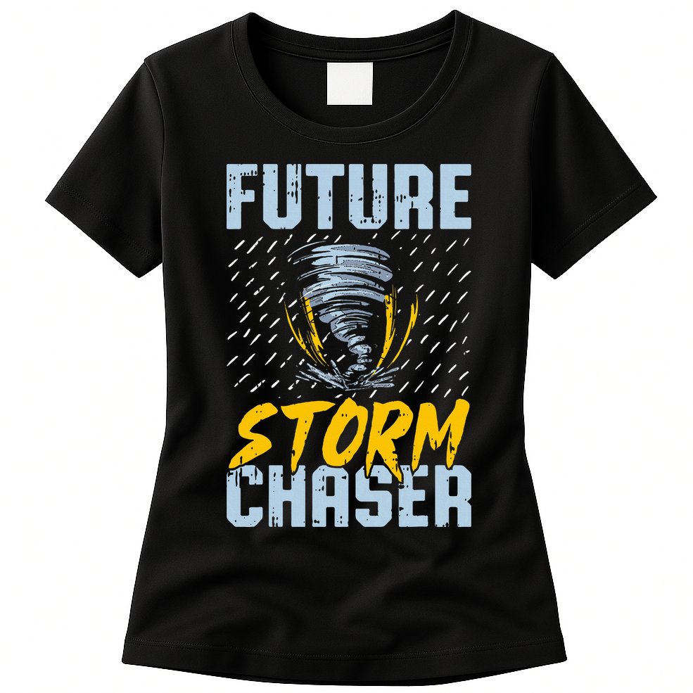 Future Storm Chaser Funny Meteorologist Storm Hunter Womens T-Shirt