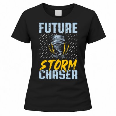 Future Storm Chaser Funny Meteorologist Storm Hunter Women's T-Shirt