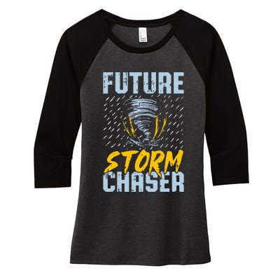 Future Storm Chaser Funny Meteorologist Storm Hunter Women's Tri-Blend 3/4-Sleeve Raglan Shirt