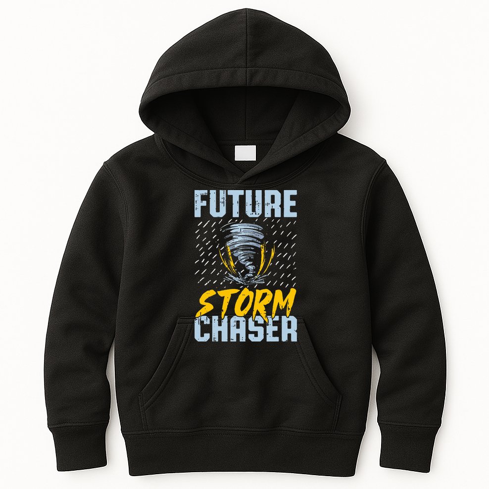 Future Storm Chaser Funny Meteorologist Storm Hunter Kids Hoodie