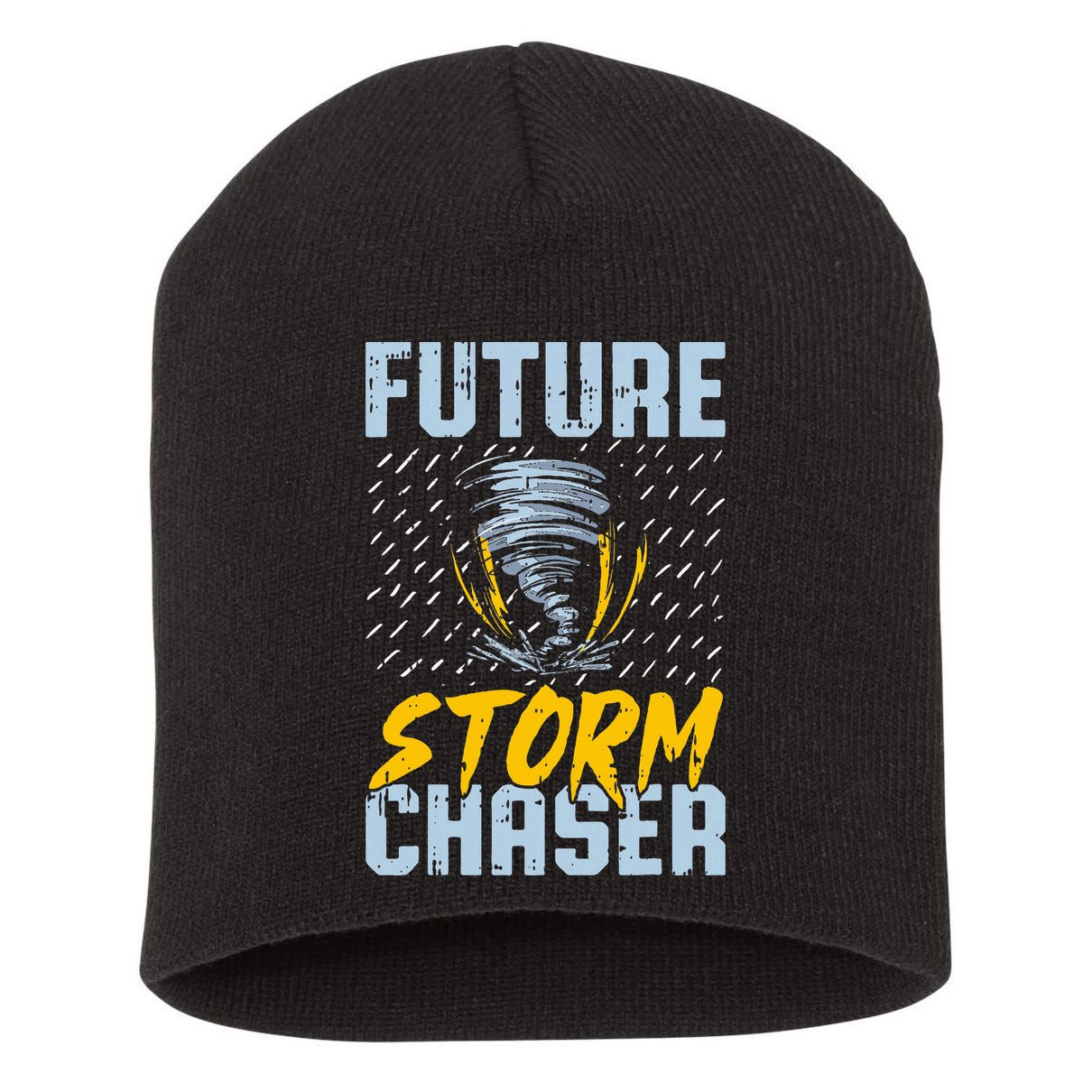 Future Storm Chaser Funny Meteorologist Storm Hunter Short Acrylic Beanie