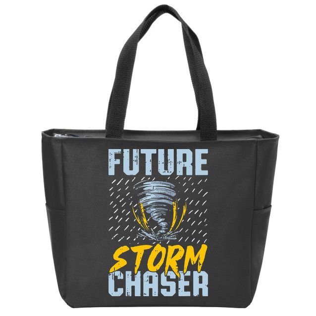 Future Storm Chaser Funny Meteorologist Storm Hunter Zip Tote Bag