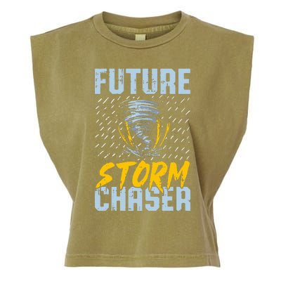 Future Storm Chaser Funny Meteorologist Storm Hunter Garment-Dyed Women's Muscle Tee